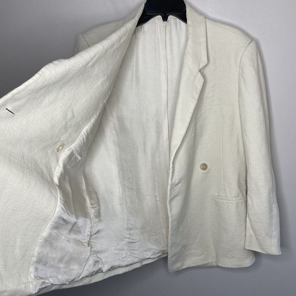 TOTEME Blazer Womens Small S Cream Loreo Oversized Boyfriend Jacket Textured - Picture 6 of 9